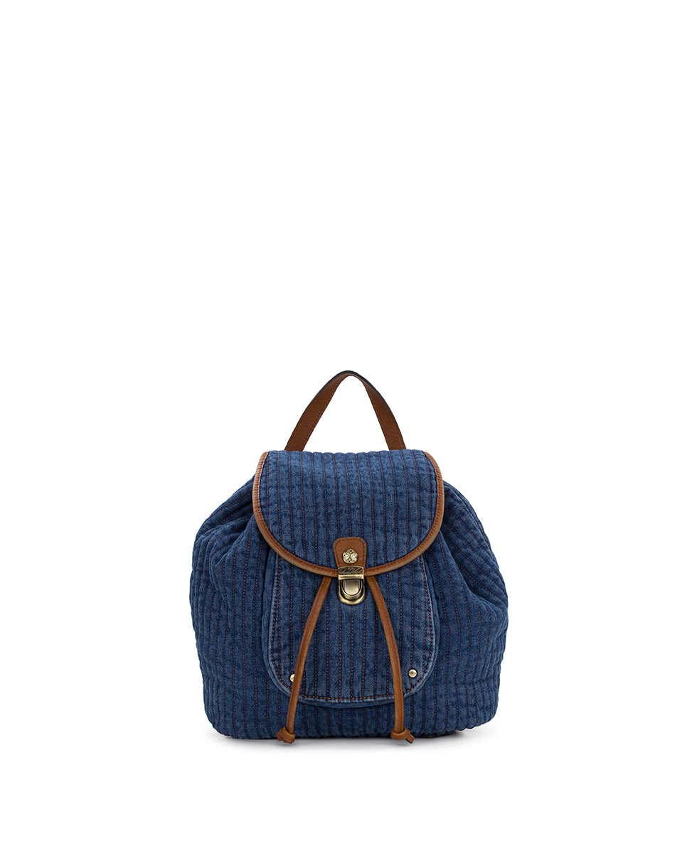 Female - Arezzo Backpack | Quilted Denim | Denim - denim - by Patricia Nash - View 1 of 7