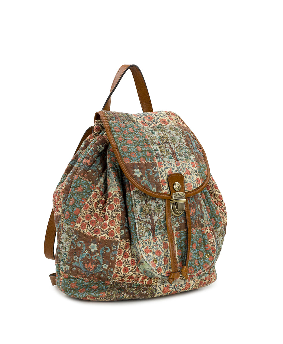 Female - Arezzo Backpack | Nordic Patchwork Cotton | Nordic Patchwork - nordic patchwork - by Patricia Nash - View 3 of 5