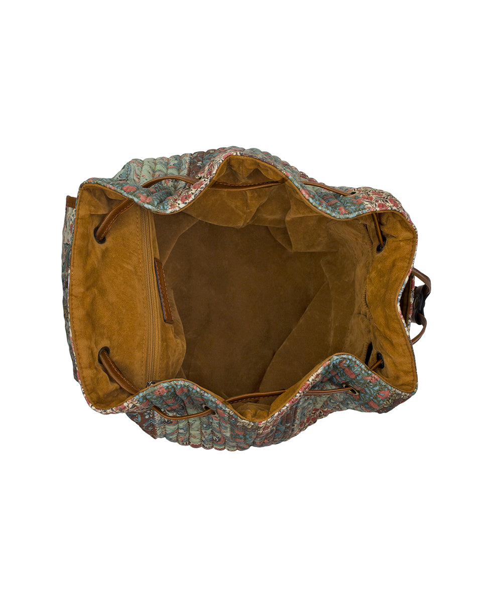 Female - Arezzo Backpack | Nordic Patchwork Cotton | Nordic Patchwork - nordic patchwork - by Patricia Nash - View 4 of 5