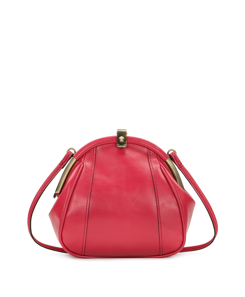 Portafina Frame Crossbody - Vintage Distressed Leather - passion - by Patricia Nash - View 1 of 5