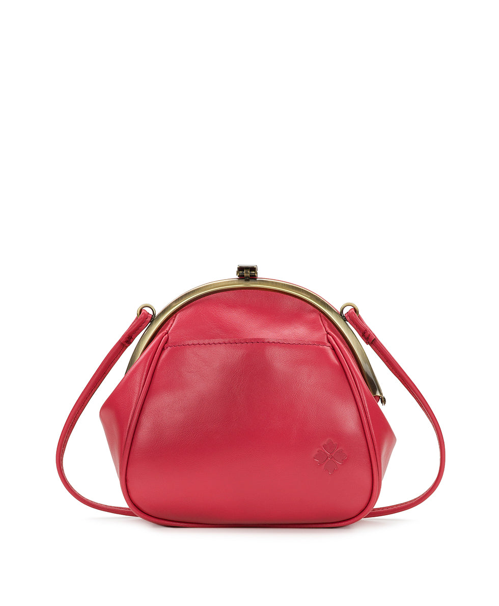 Portafina Frame Crossbody - Vintage Distressed Leather - passion - by Patricia Nash - View 2 of 5