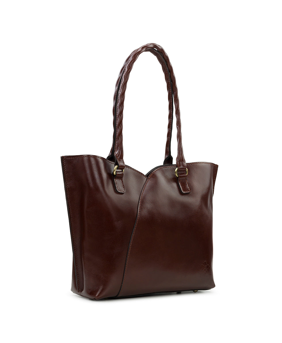 Female - Marion Tote - Vintage Vegetable Tanned Leather - olive - by Patricia Nash - View 19 of 25