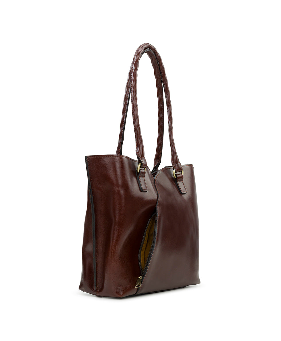 Female - Marion Tote - Vintage Vegetable Tanned Leather - olive - by Patricia Nash - View 20 of 25