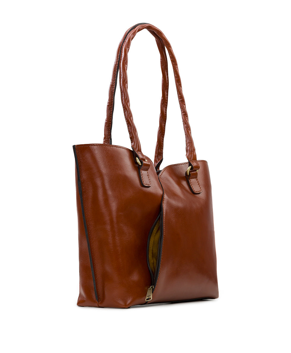Marion Tote - Vintage Vegetable Tanned Leather - british tan - by Patricia Nash - View 14 of 24