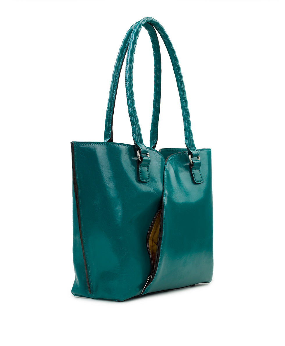Marion Tote - Vintage Vegetable Tanned Leather - british tan - by Patricia Nash - View 9 of 24