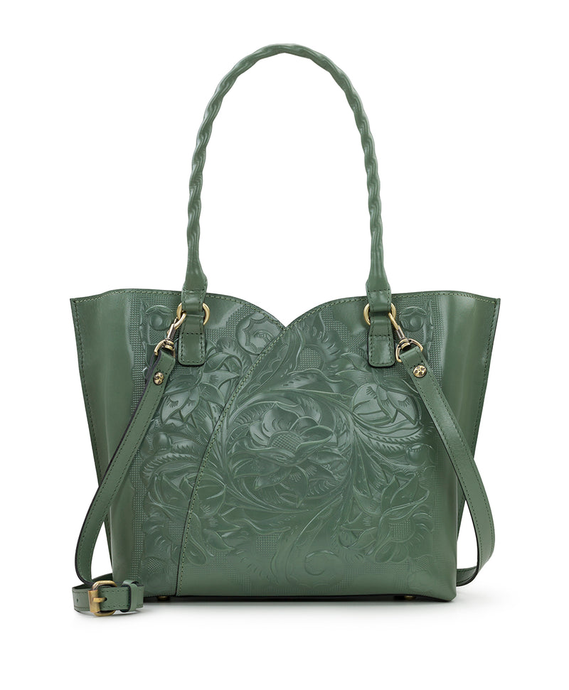 SPECIAL OFFER Dark Green gift set Faux leather tassel bag & bag strap