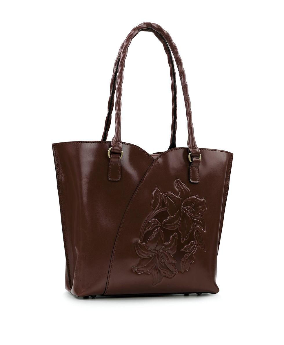 Marion Tote - Vintage Parisian Floral Tooled - british tan - by Patricia Nash - View 3 of 8