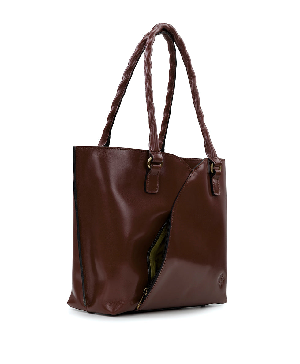 Marion Tote - Vintage Parisian Floral Tooled - british tan - by Patricia Nash - View 4 of 8