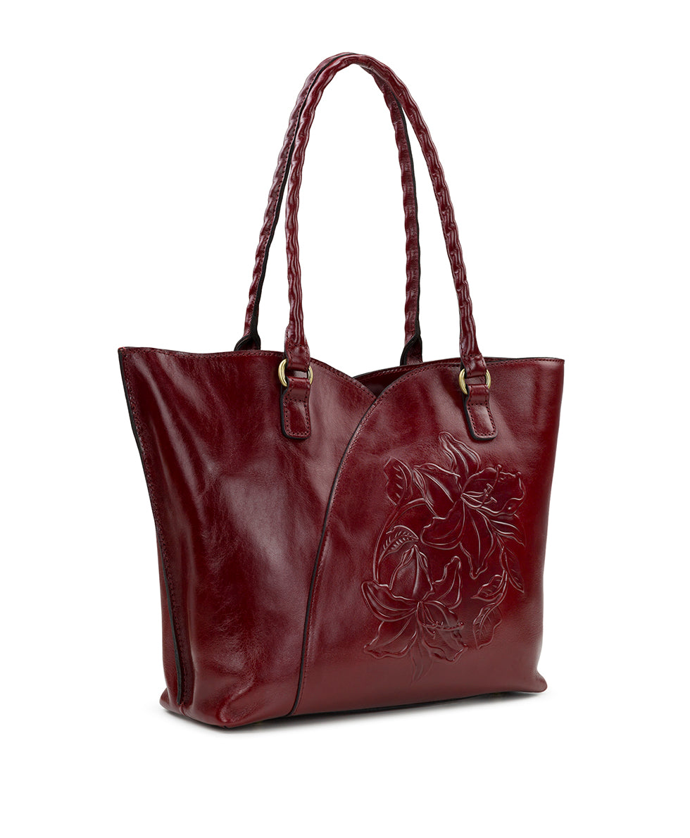 Marion Tote - Vintage Parisian Floral Tooled - british tan - by Patricia Nash - View 37 of 56