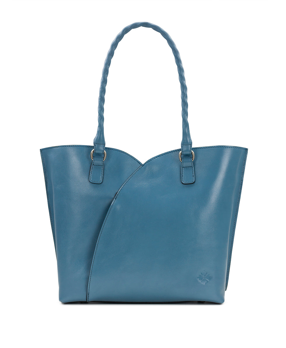 Marion Tote - Vintage Parisian Floral Tooled - blue fog - by Patricia Nash - View 3 of 7