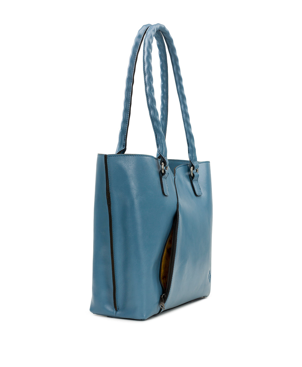 Marion Tote - Vintage Parisian Floral Tooled - blue fog - by Patricia Nash - View 6 of 7