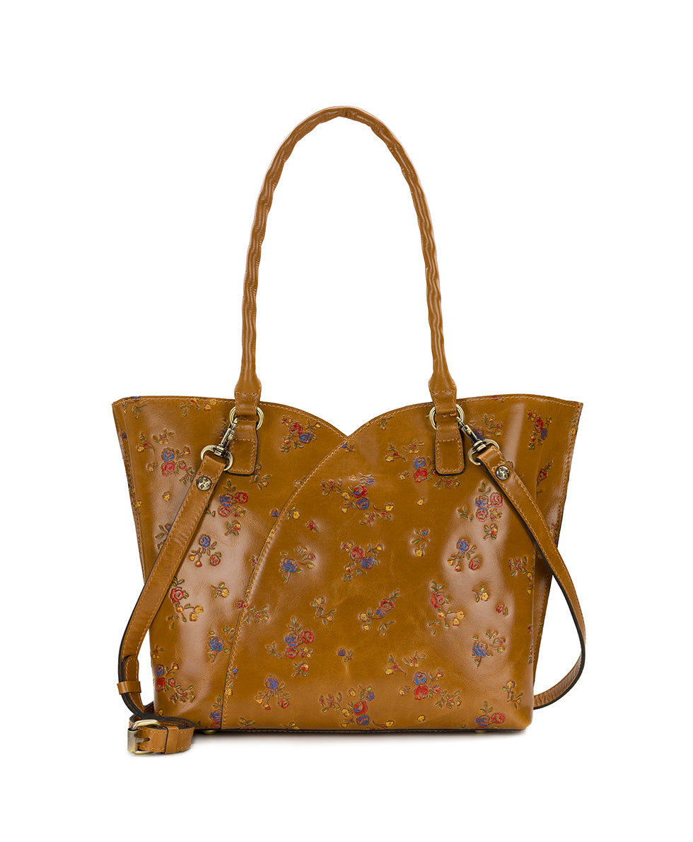 Female - Marion Tote - Fleur de Jardin Embossed - olive - by Patricia Nash - View 1 of 11