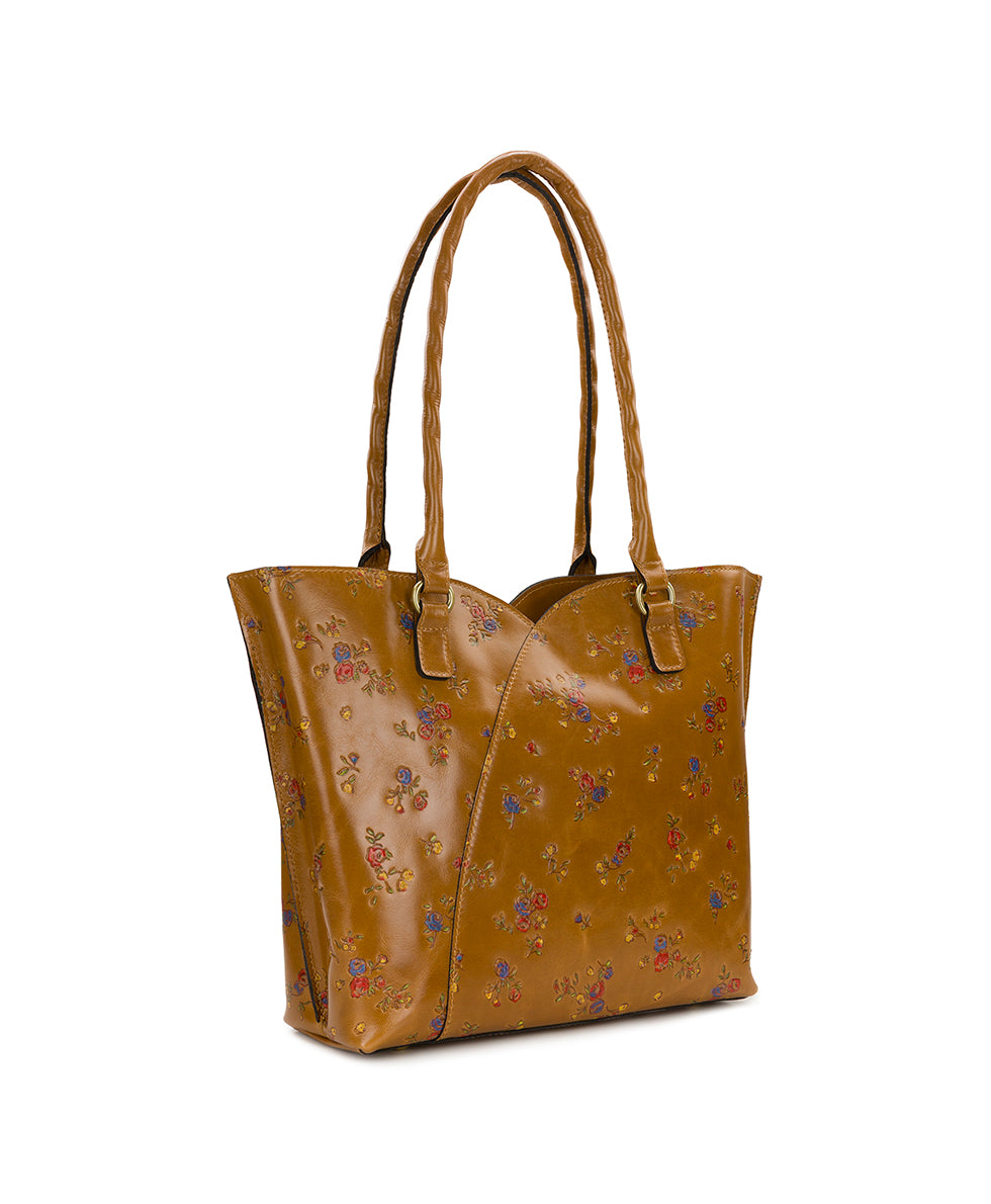 Female - Marion Tote - Fleur de Jardin Embossed - olive - by Patricia Nash - View 4 of 11