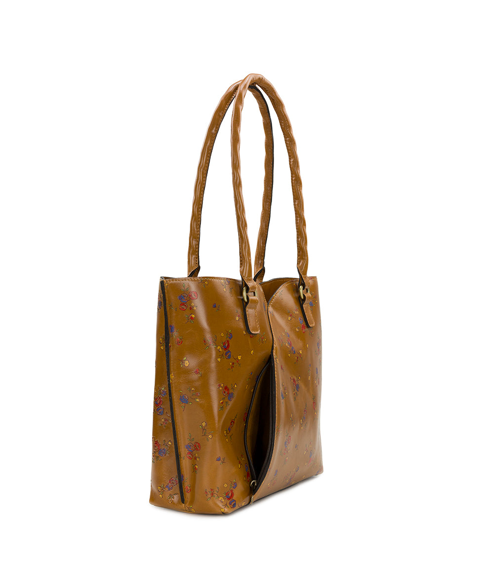Female - Marion Tote - Fleur de Jardin Embossed - olive - by Patricia Nash - View 5 of 11