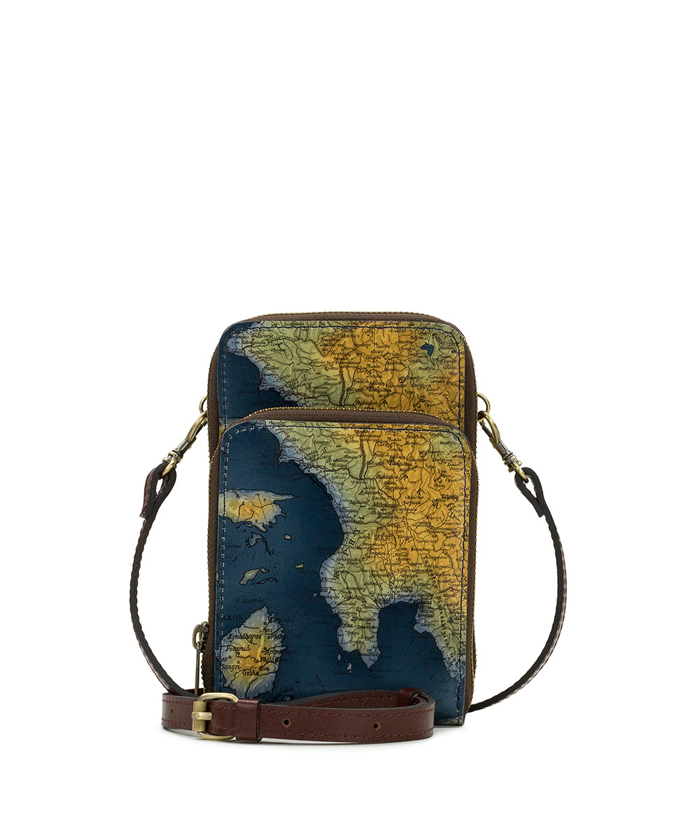 Female - Albertine Phone Crossbody - Greek Map - greek map - by Patricia Nash - View 1 of 5