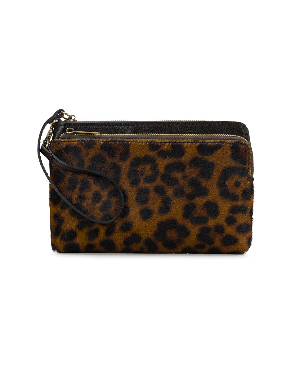 Varone Wristlet - Leopard Haircalf