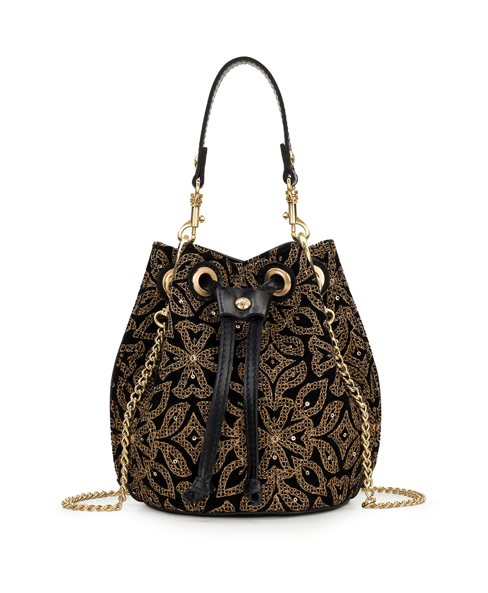Female - Volania Drawstring - Naoko Velvet - gold - by Patricia Nash - View 1 of 7