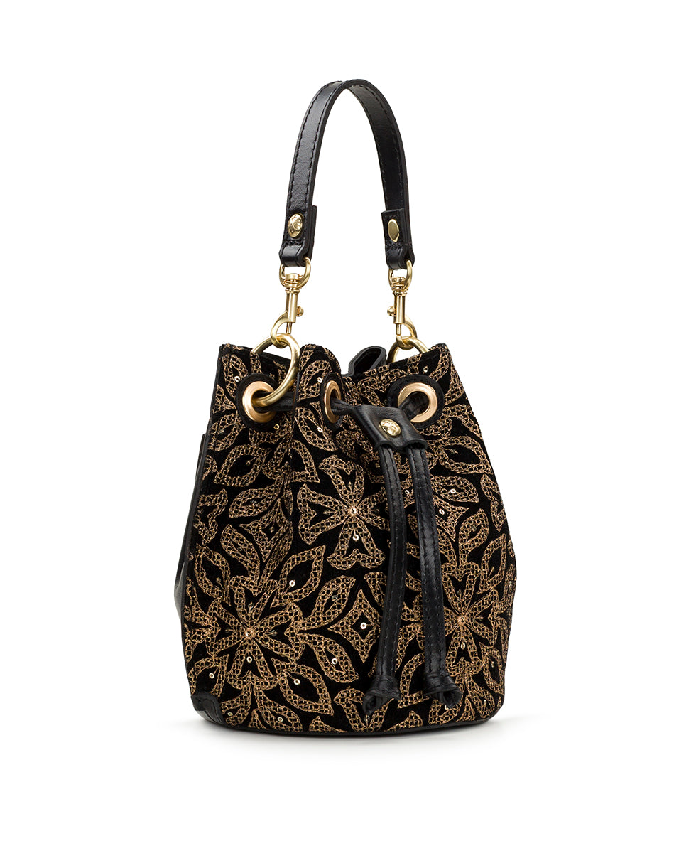 Female - Volania Drawstring - Naoko Velvet - gold - by Patricia Nash - View 6 of 7