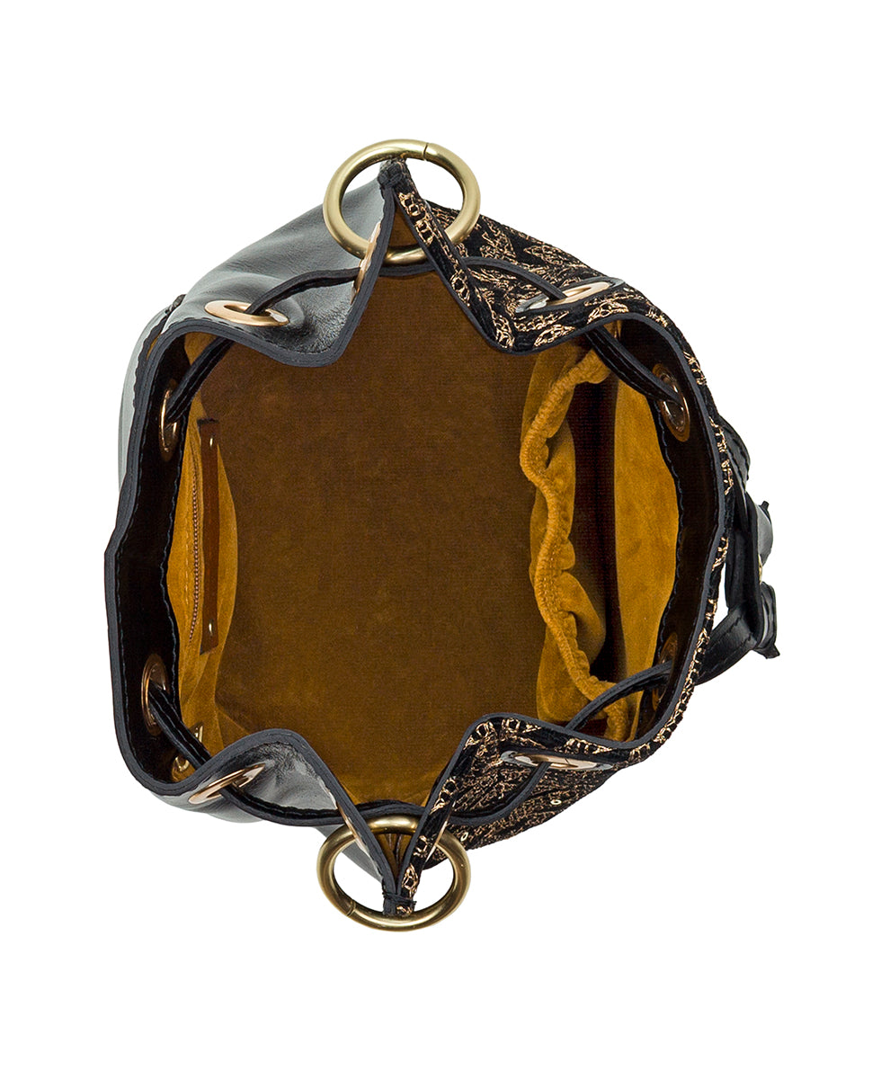 Female - Volania Drawstring - Naoko Velvet - gold - by Patricia Nash - View 7 of 7