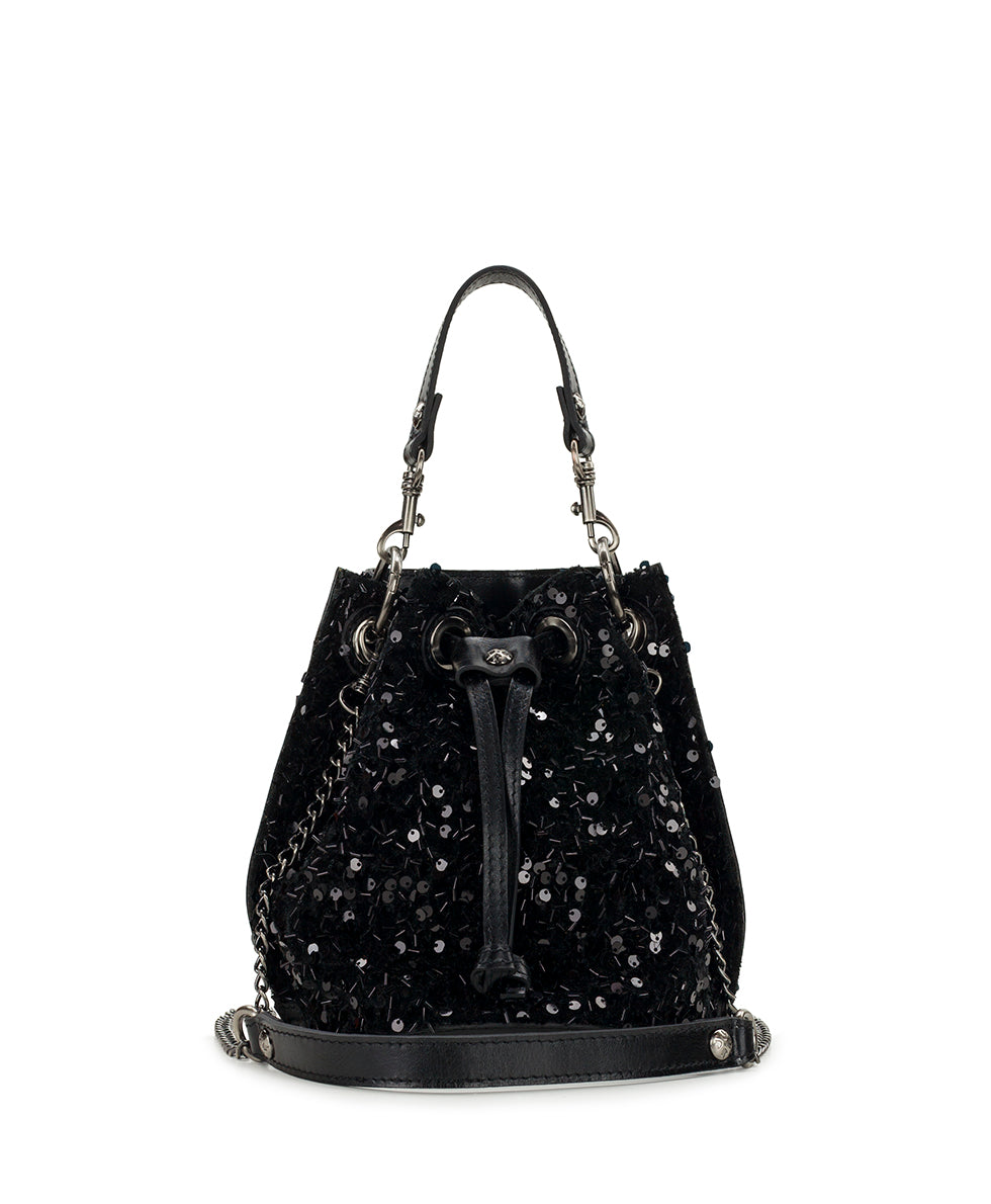 Female - Volania Drawstring | Holiday Sequin | Black - black - by Patricia Nash - View 2 of 5