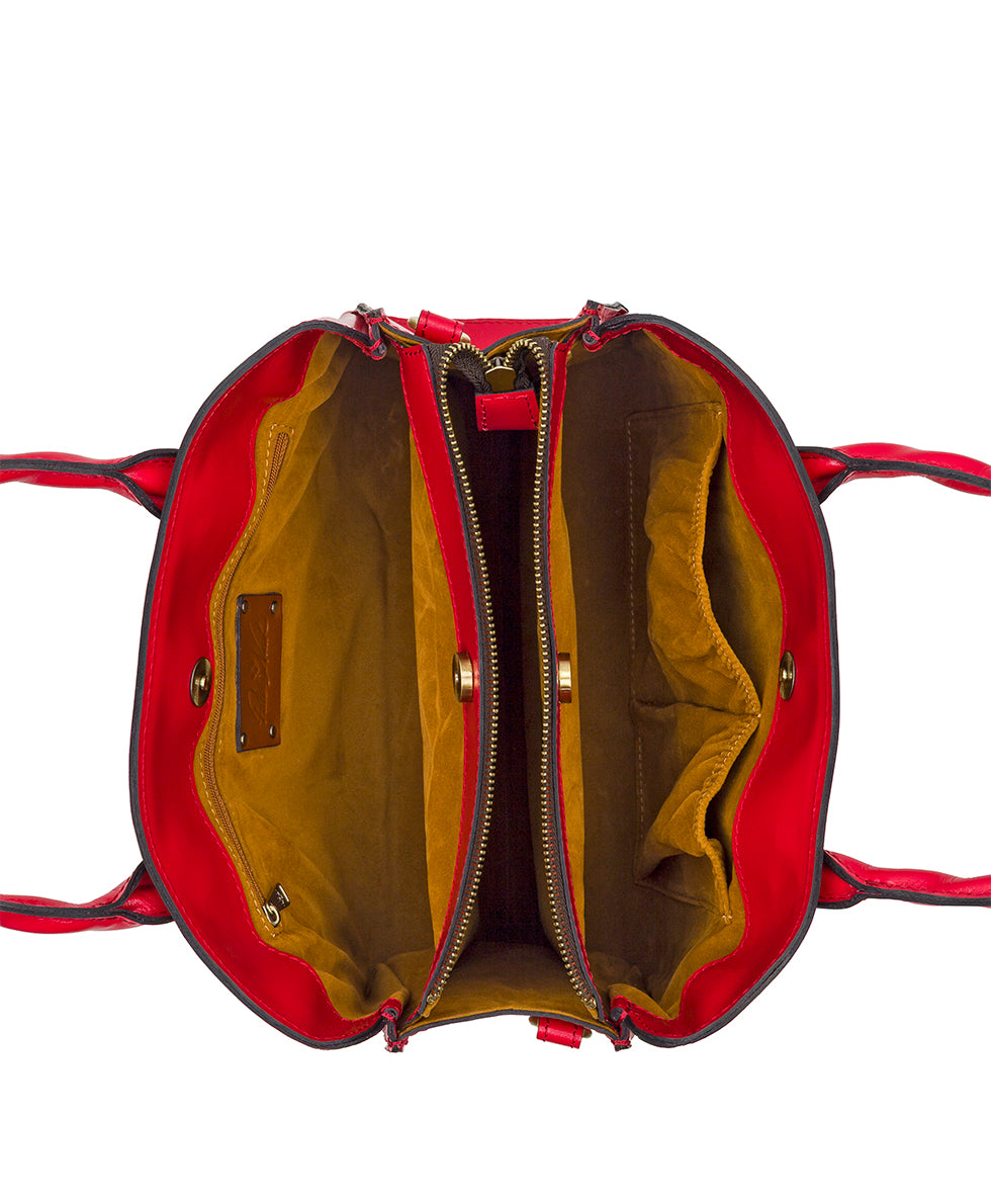 Genovese Satchel - Vintage Veg Tan Rose Tooled – Patricia Nash