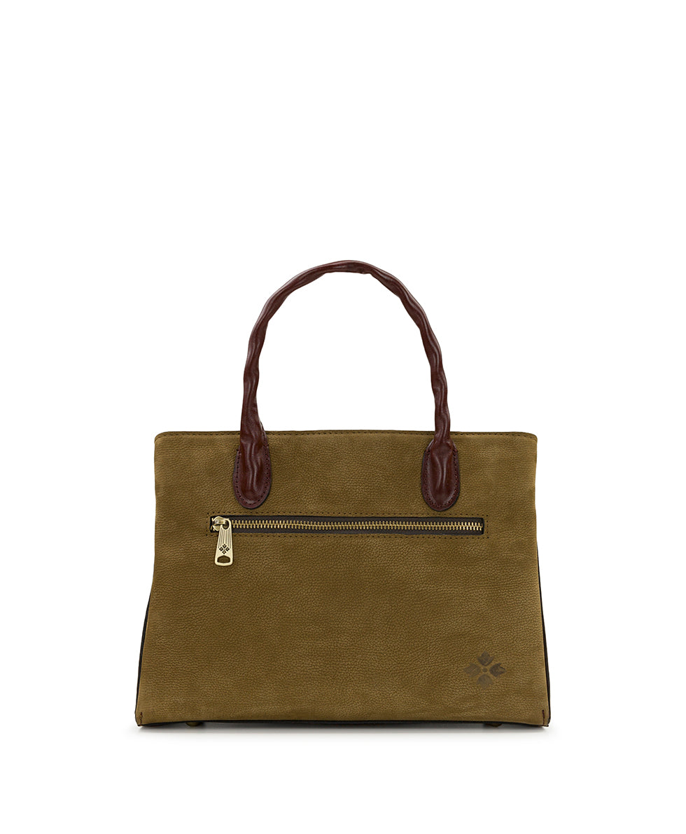 Female - Genovese Satchel - Tuscan Fields Embroidery - khaki - by Patricia Nash - View 2 of 4