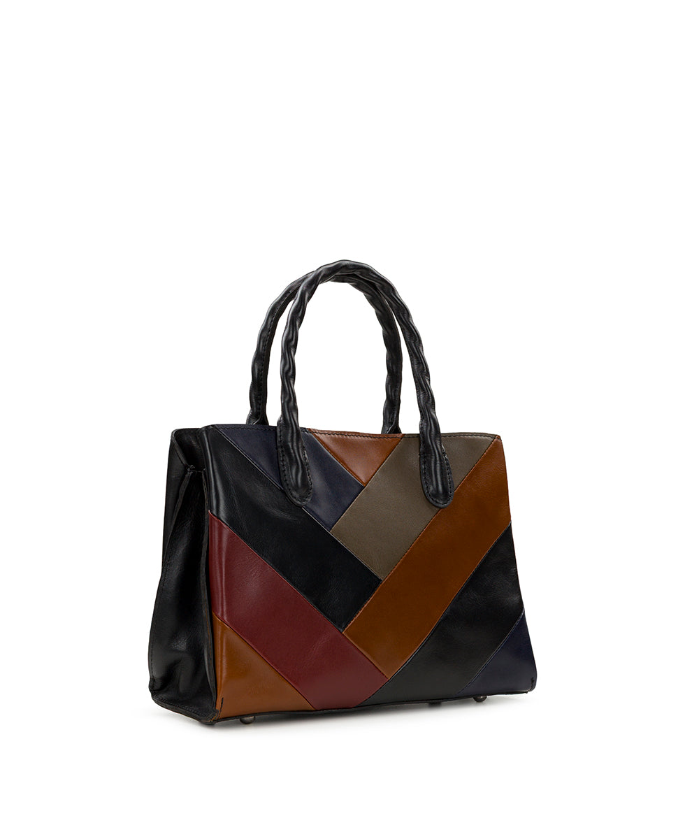 Female - Genovese Satchel - Retro Colorblock - black - by Patricia Nash - View 3 of 4