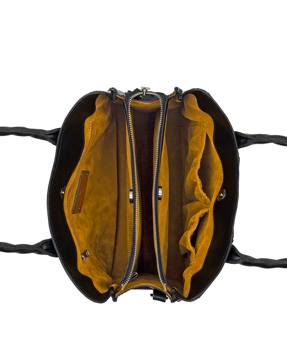 Female - Genovese Satchel - Retro Colorblock - black - by Patricia Nash - View 4 of 4