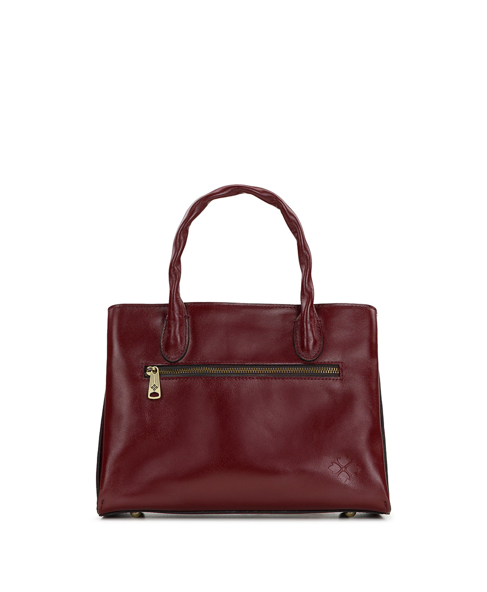 Female - Genovese Satchel - Classic Tooled - oxblood - by Patricia Nash - View 6 of 10