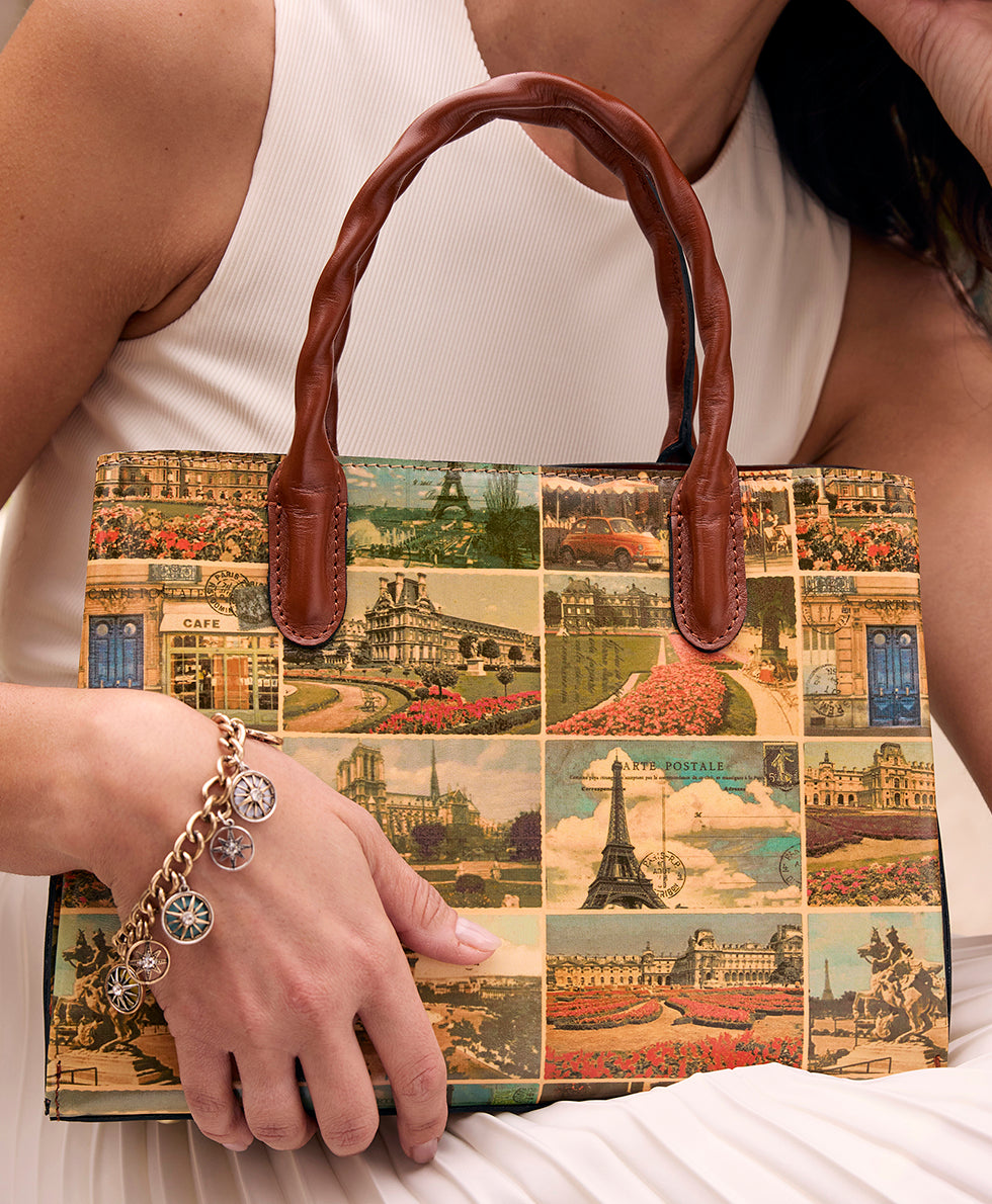Female - Genovese Satchel - Postcards From Paris - postcards from paris - by Patricia Nash - View 6 of 6