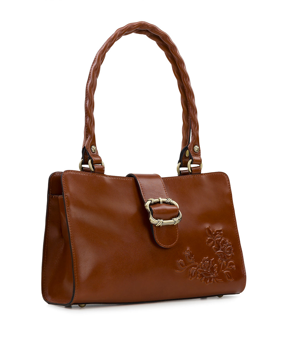 Female - Violina Satchel - Mini Rose Tooled - tan - by Patricia Nash - View 3 of 4
