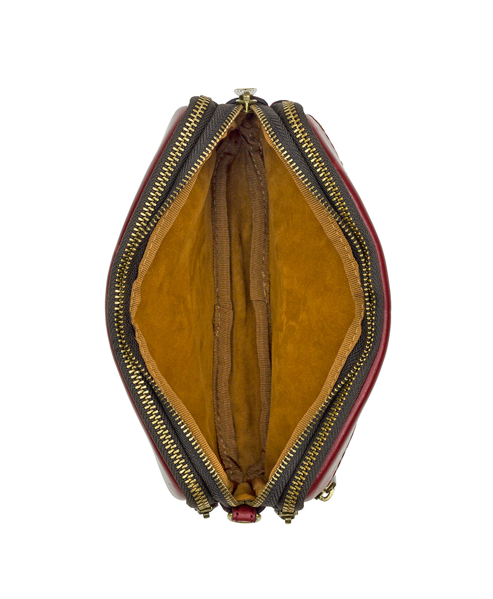 Viani Wristlet - Vintage Distressed Leather — Maroon - maroon - by Patricia Nash - View 4 of 5