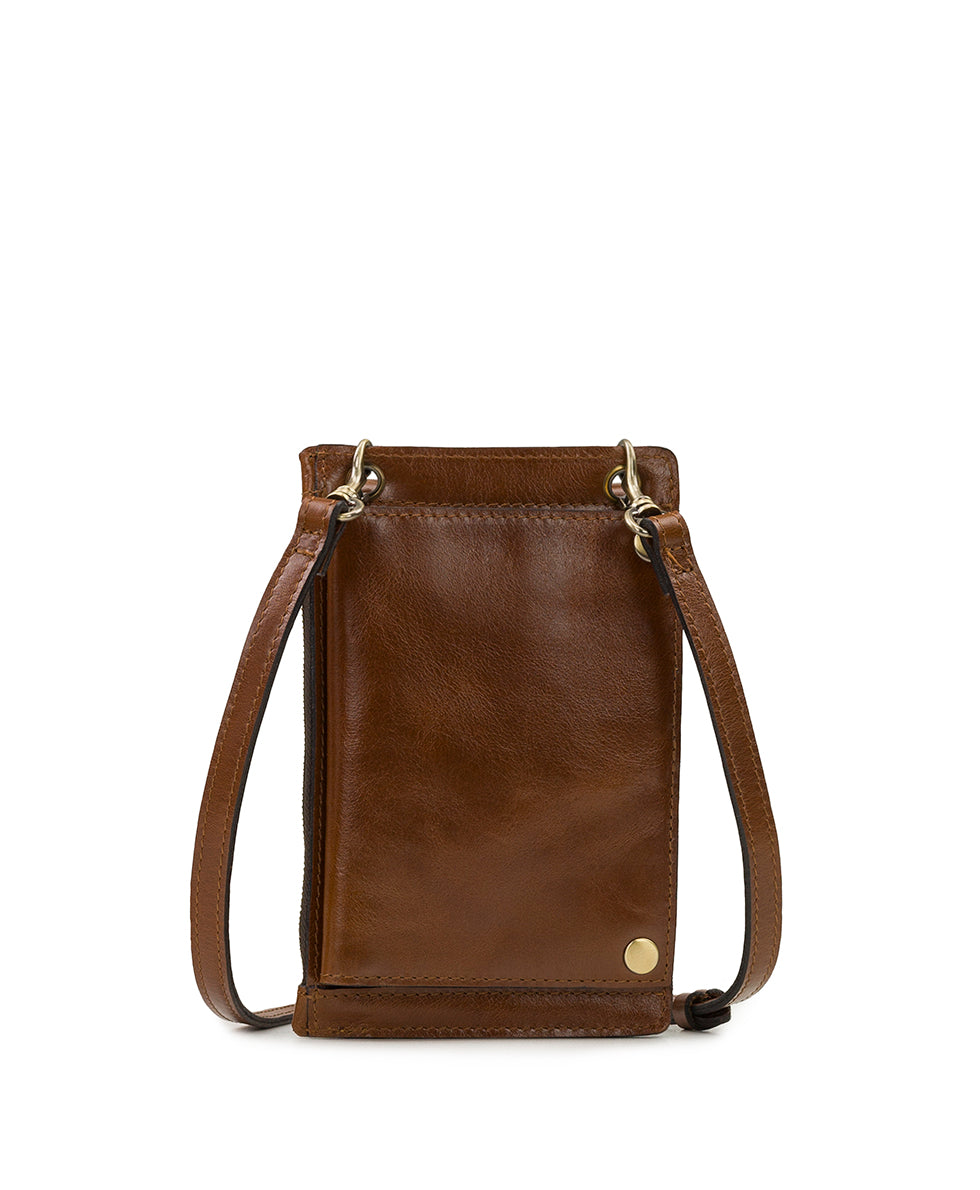 Chiavella Phone Crossbody - Vintage Distressed Leather - mushroom - by Patricia Nash - View 2 of 51