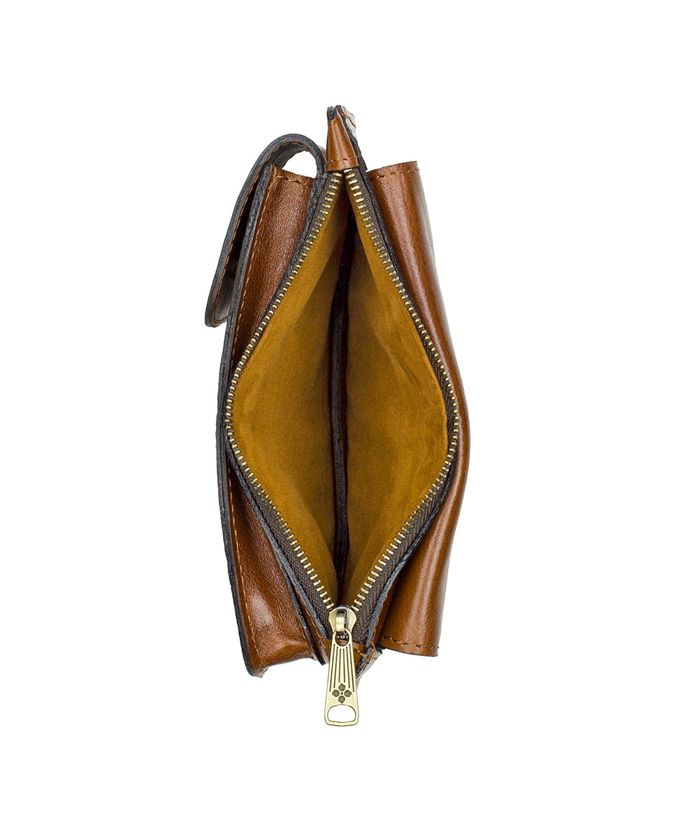 Chiavella Phone Crossbody - Vintage Distressed Leather - mushroom - by Patricia Nash - View 11 of 51