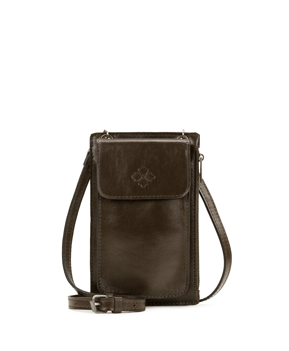 Chiavella Phone Crossbody - Vintage Distressed Leather - mushroom - by Patricia Nash - View 1 of 5