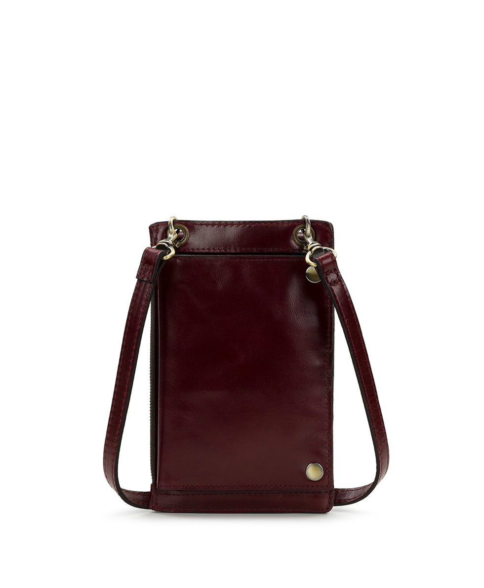 Chiavella Phone Crossbody - Vintage Distressed Leather - oxblood - by Patricia Nash - View 2 of 5