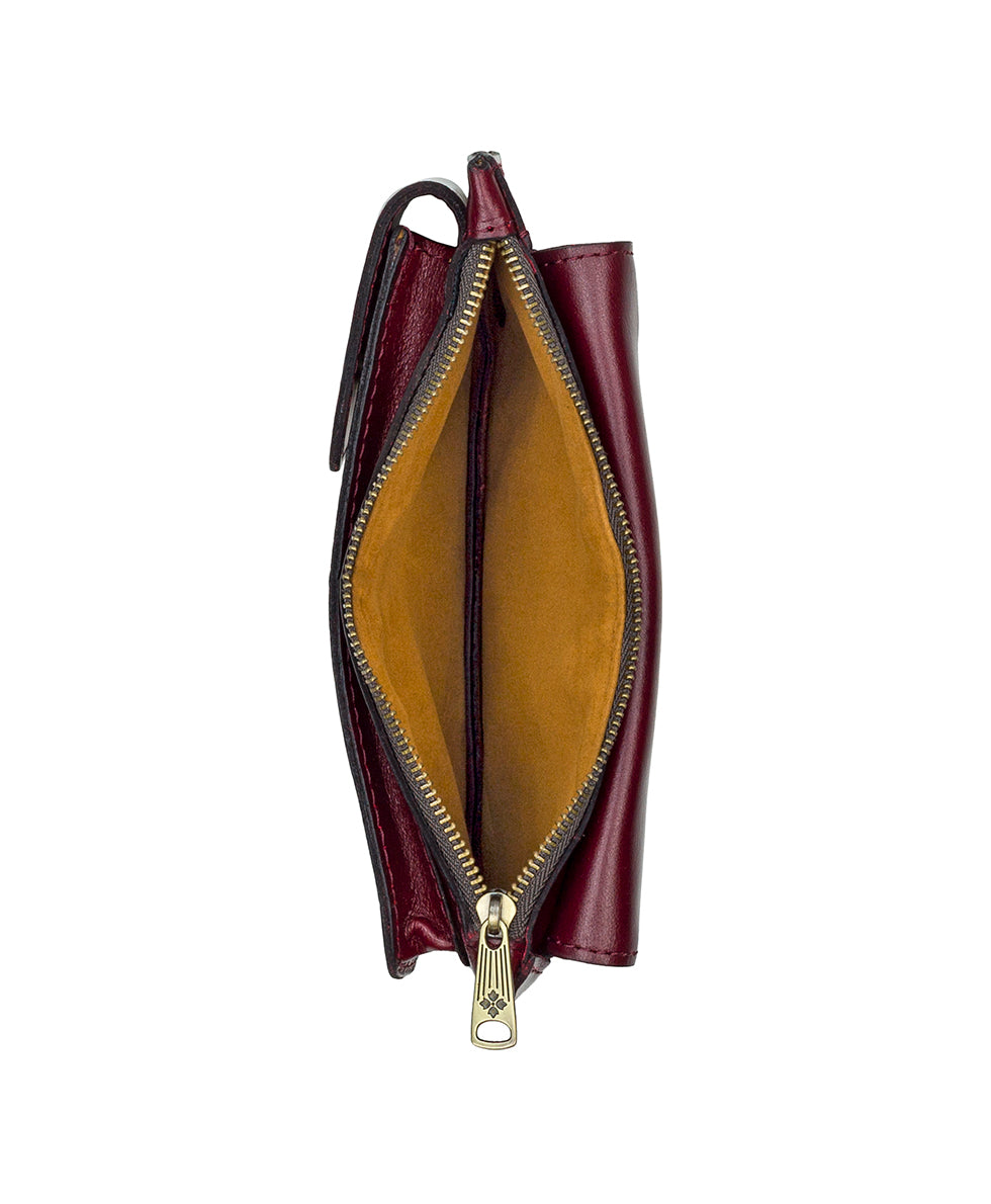 Chiavella Phone Crossbody - Vintage Distressed Leather - oxblood - by Patricia Nash - View 5 of 5