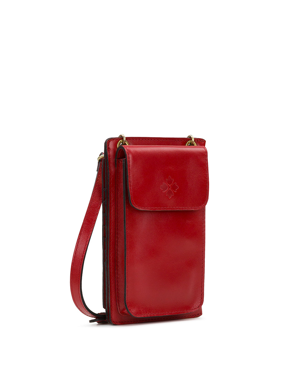 Chiavella Phone Crossbody - Vintage Distressed Leather - rosewood - by Patricia Nash - View 3 of 5