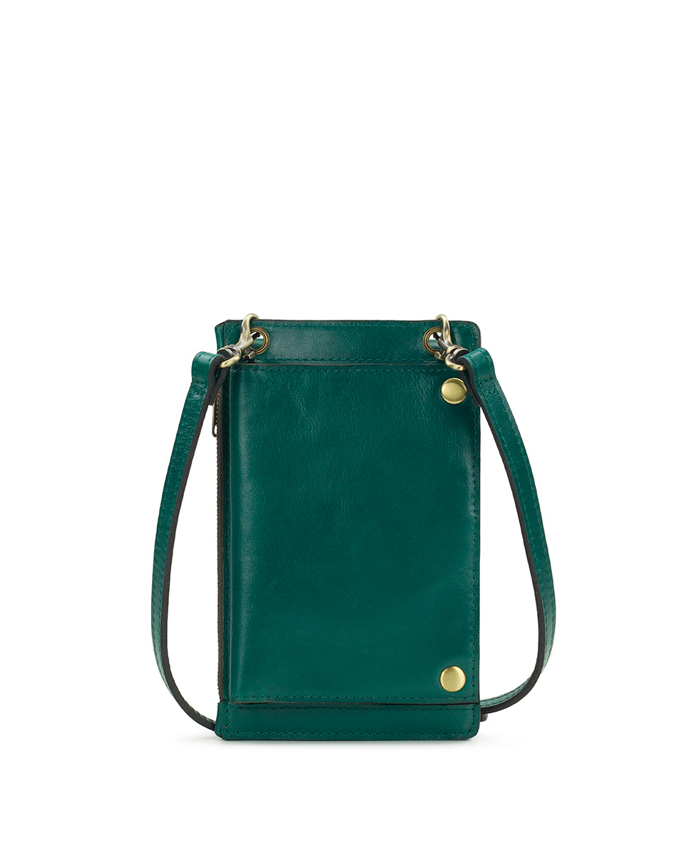Female - Chiavella Phone Crossbody - Vintage Distressed Leather - spruce - by Patricia Nash - View 2 of 5
