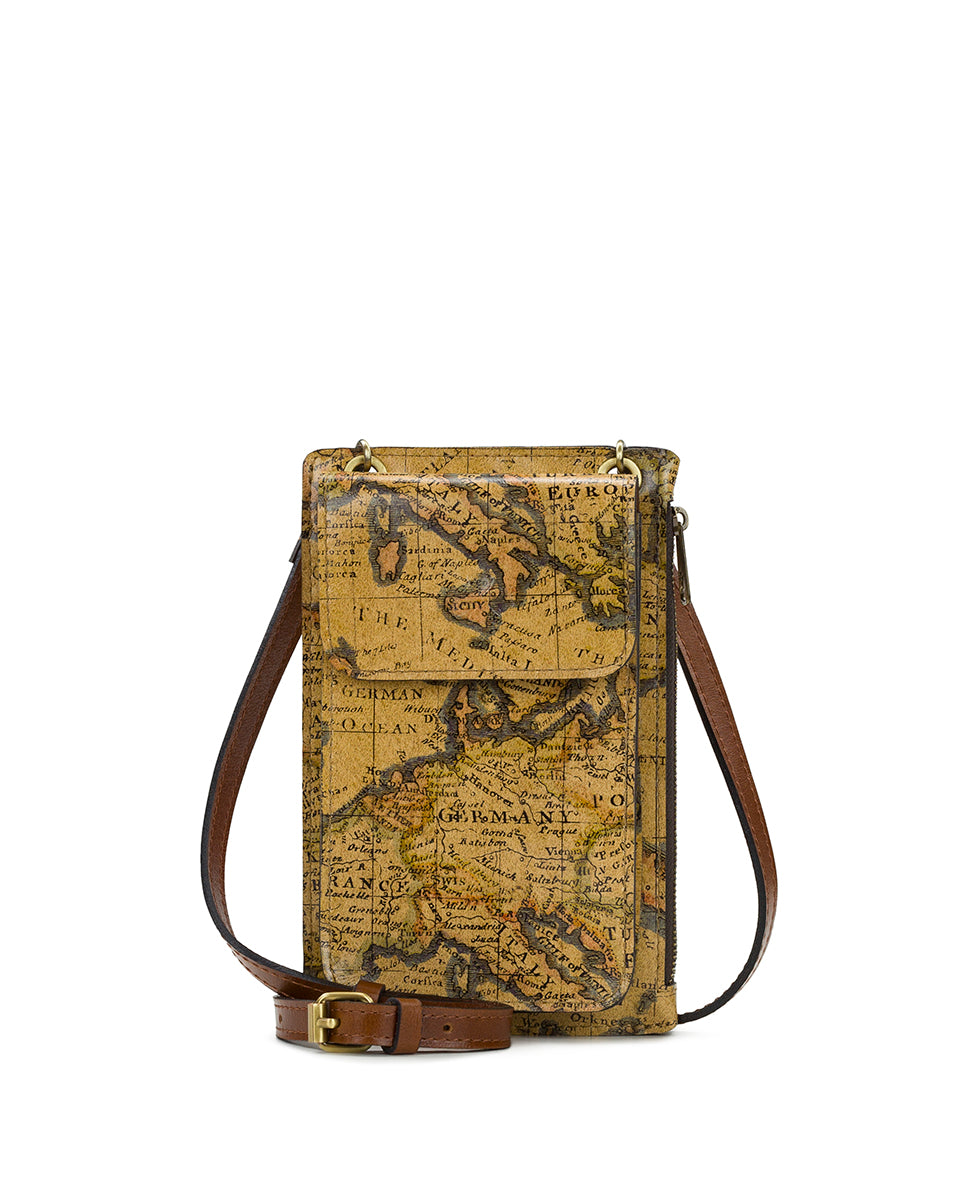Female - Chiavella Phone Crossbody - European Map - european map - by Patricia Nash - View 1 of 5
