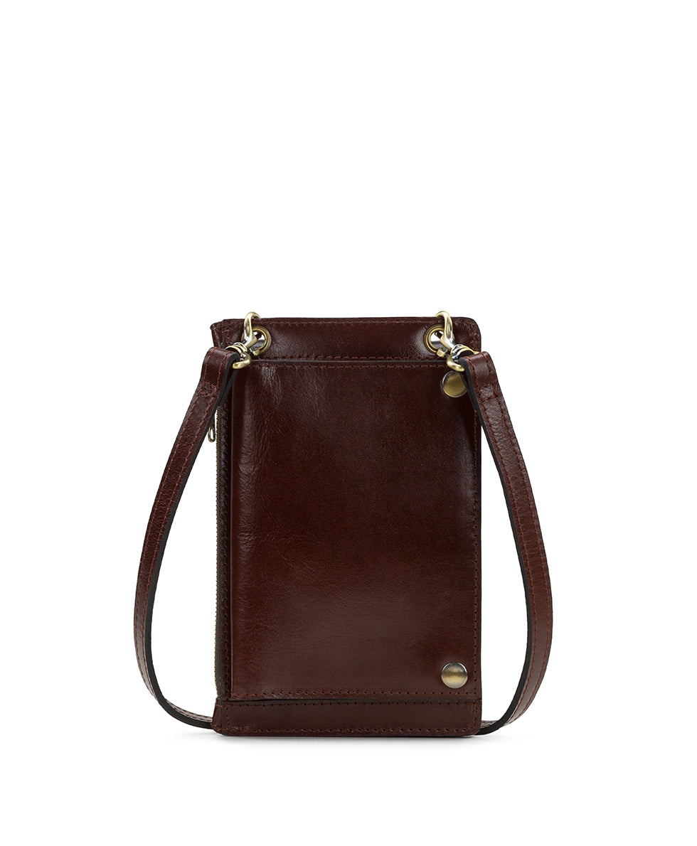 Female - Chiavella Phone Crossbody - Colorblock - black / british tan / tan - by Patricia Nash - View 2 of 5