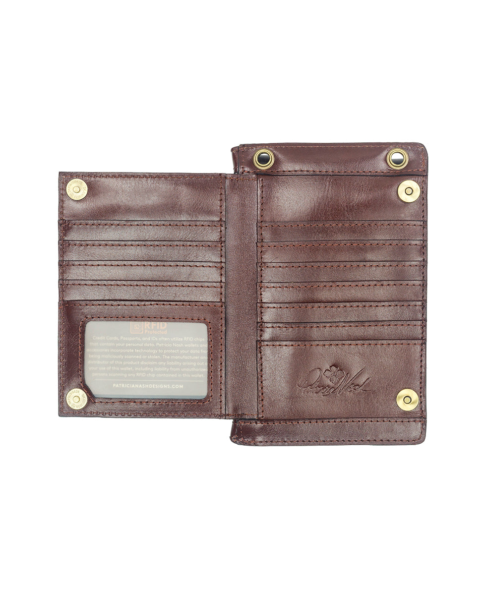 Female - Chiavella Phone Crossbody - Colorblock - black / british tan / tan - by Patricia Nash - View 4 of 5