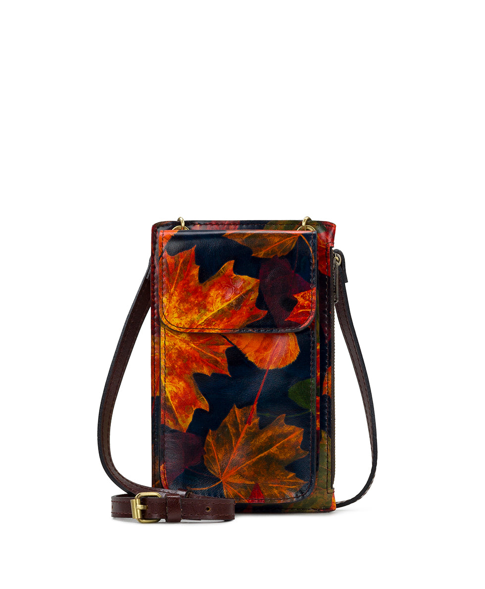 Patricia Nash Leather crossbody purchases bag. Dark floral design. Zip close. Pockets New