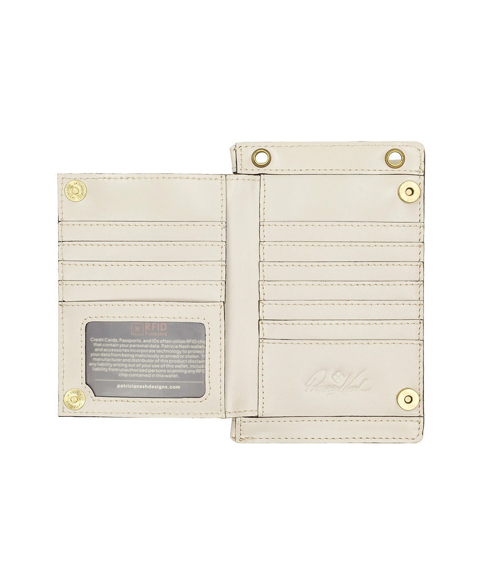 Female - Chiavella Phone Crossbody - Aegean Blooms Spot Print - chalk white - by Patricia Nash - View 4 of 5