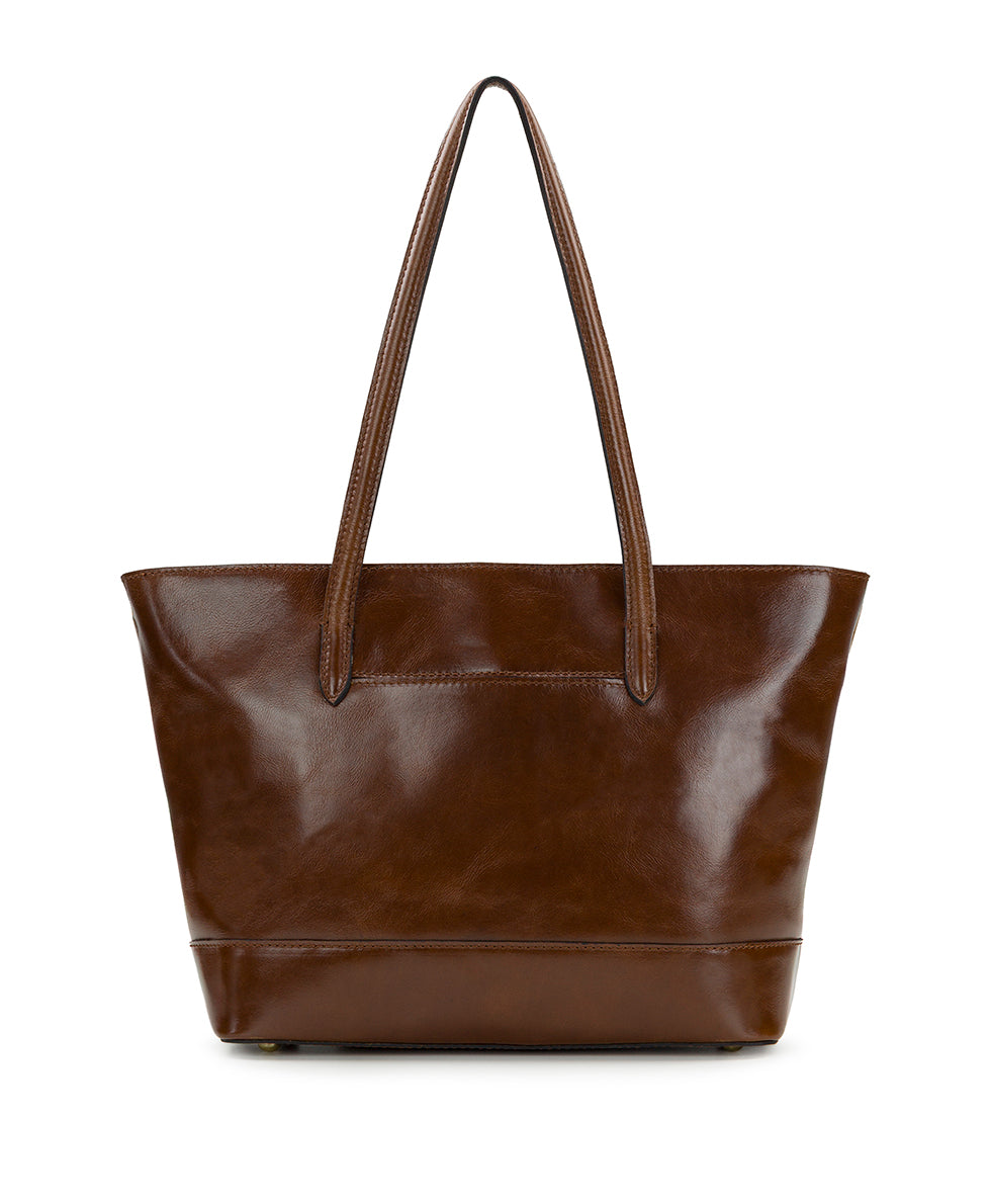 Female - Verzi Tote - Suede Leather Weave - cognac - by Patricia Nash - View 2 of 4