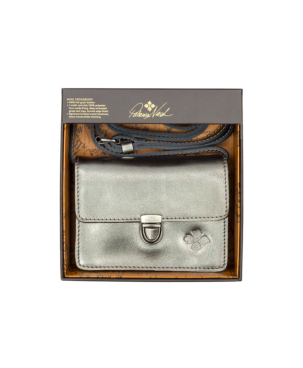 Mini Lanza Crossbody Strap Gift Set - Vintage Distressed Metallic - antique platinum - by Patricia Nash - View 1 of 5