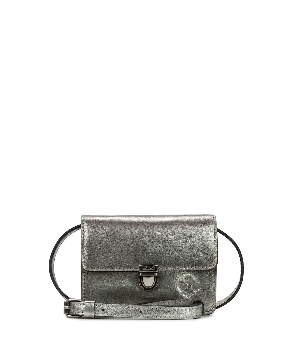 Mini Lanza Crossbody Strap Gift Set - Vintage Distressed Metallic - antique platinum - by Patricia Nash - View 2 of 5