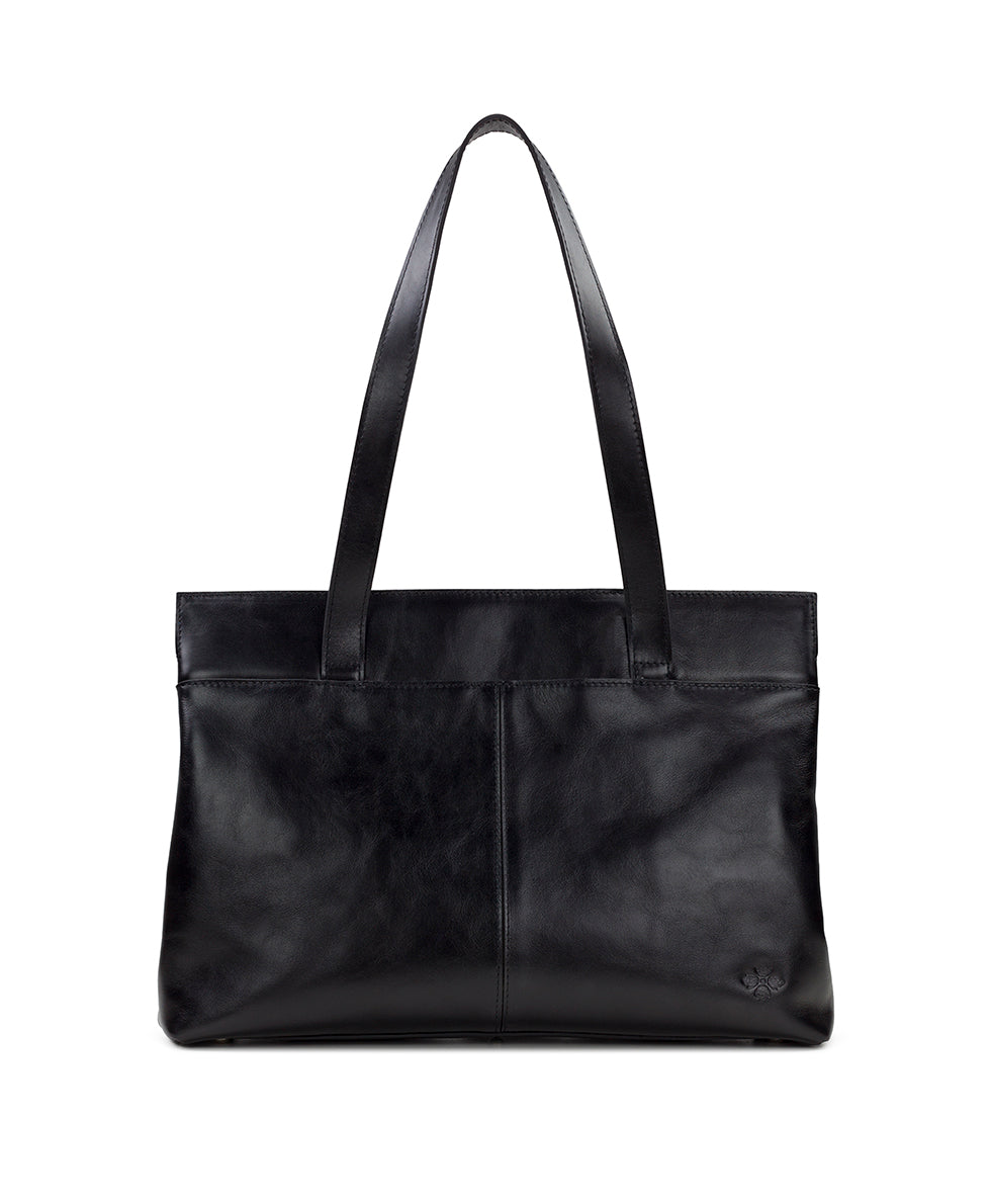 Maremma Tote - Vintage Distressed Leather - Black - black - by Patricia Nash - View 1 of 4