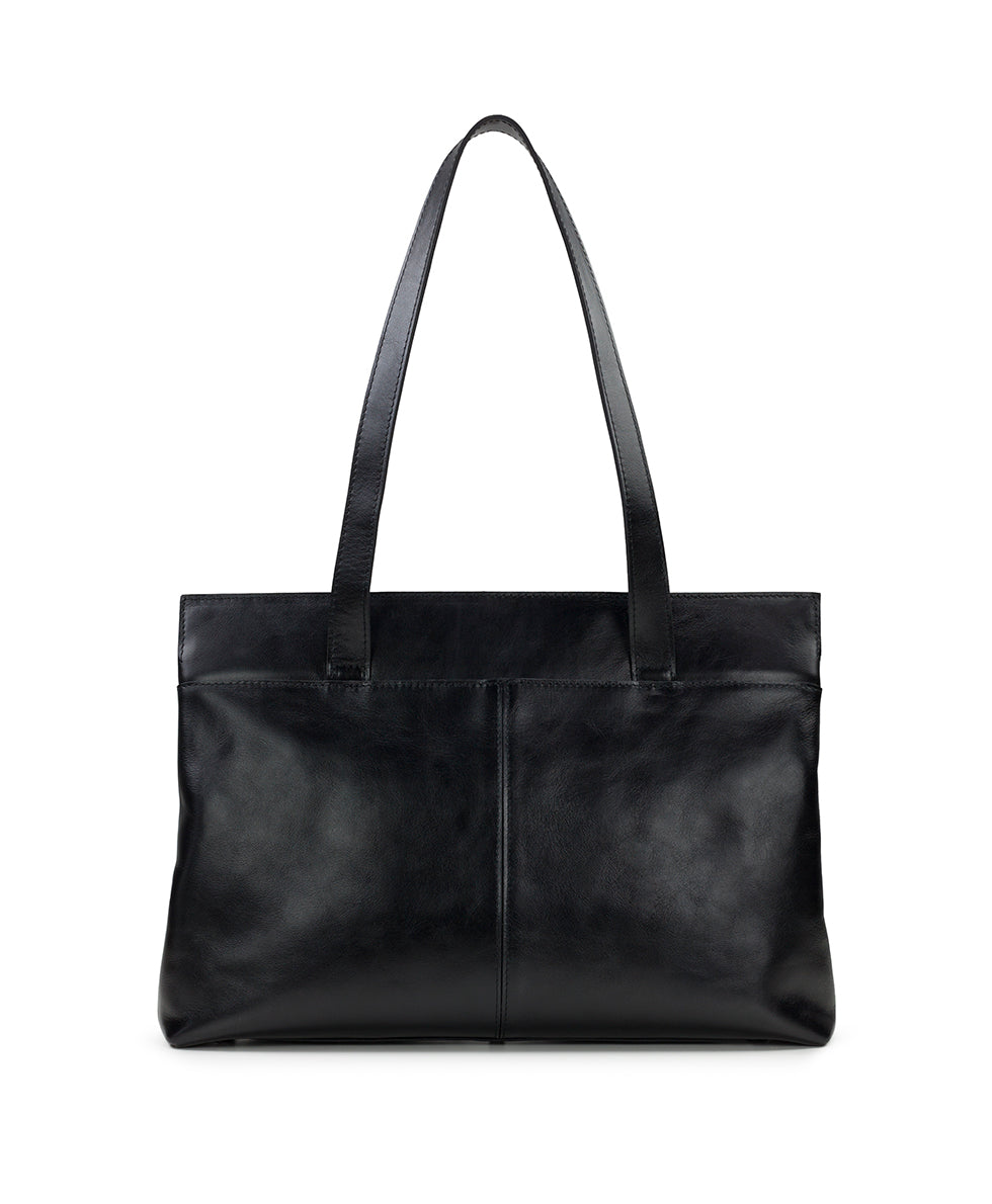 Maremma Tote - Vintage Distressed Leather - Black - black - by Patricia Nash - View 2 of 4