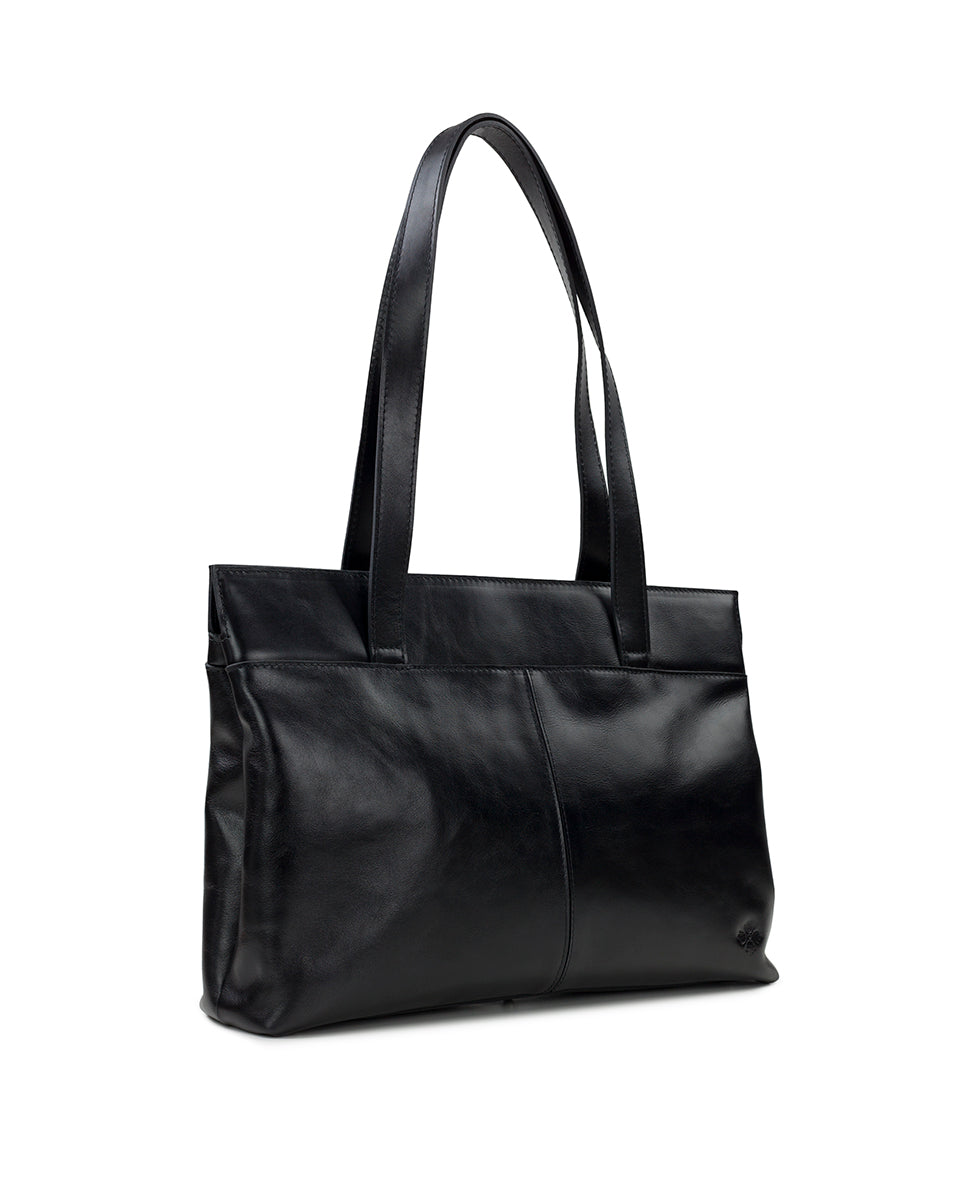 Maremma Tote - Vintage Distressed Leather - Black - black - by Patricia Nash - View 3 of 4